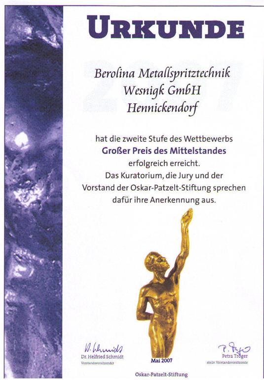 Großer Preis des Mittelstandes - Oskar-Patzelt-Stiftung