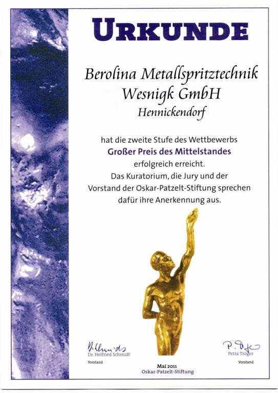Großer Preis des Mittelstandes - Oskar-Patzelt-Stiftung