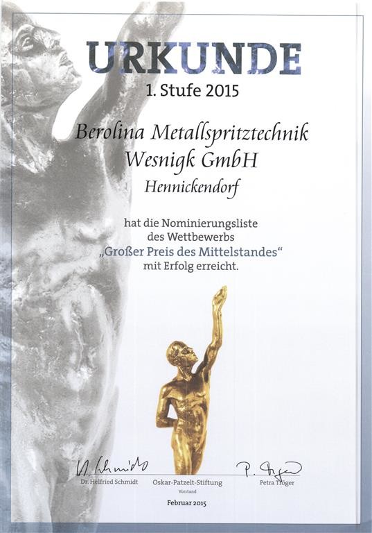Großer Preis des Mittelstandes - Oskar-Patzelt-Stiftung